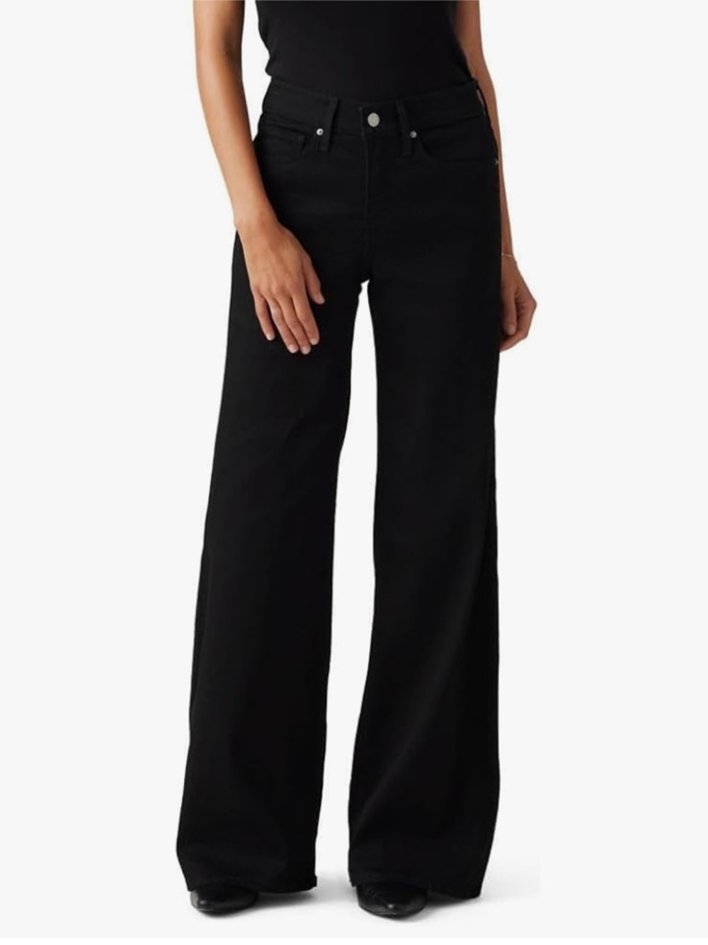 Levi's Black High-Rise Wide Leg Jeans
